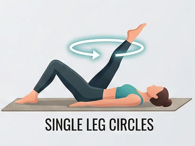 Single Leg Circles Pilates