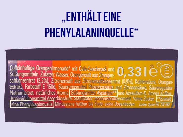 Enthält eine Phenylalaninquelle